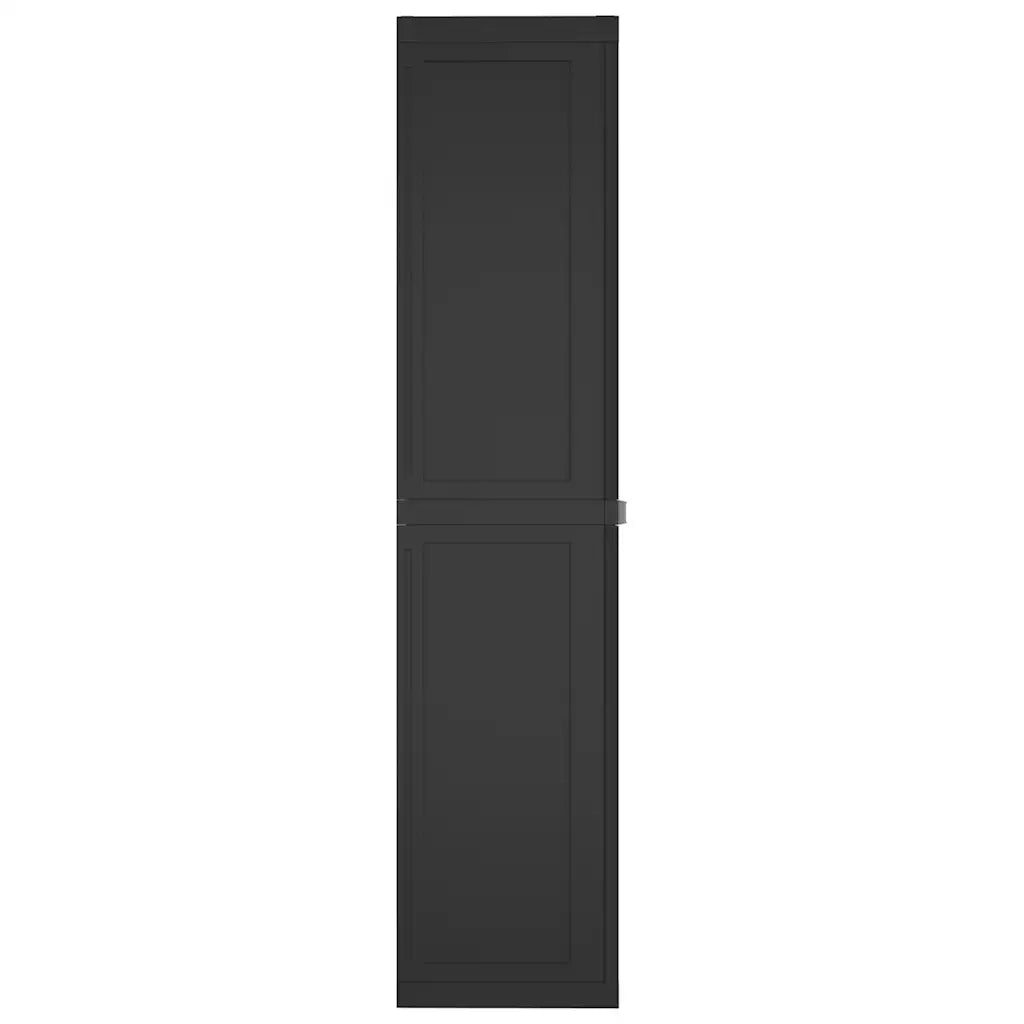 Armadio da Esterno Nero 65x37x165 cm in PP 364205