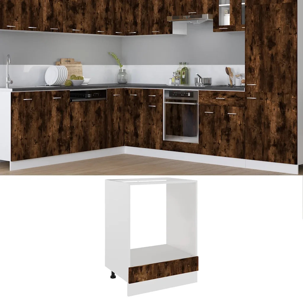 Mobile da Forno Rovere Fumo 60x46x81,5 cm in Legno Multistrato cod mxl 77686