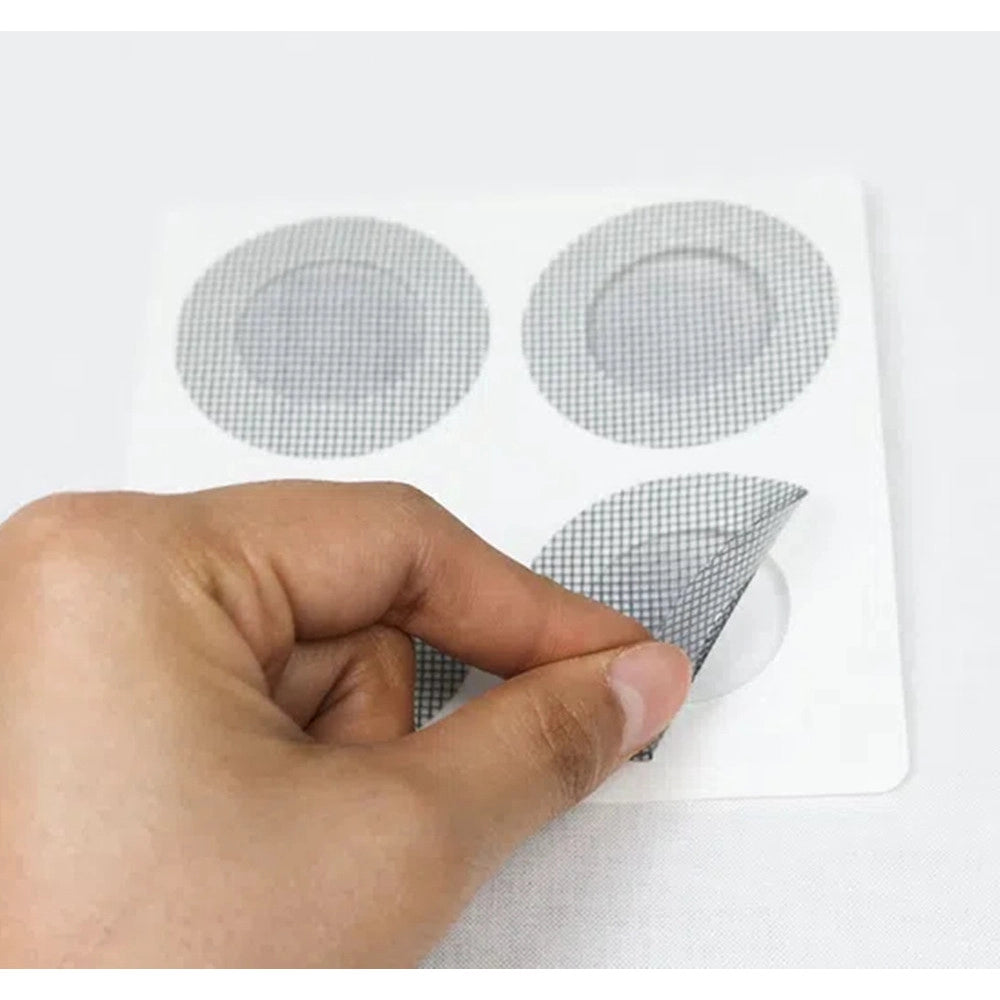 Trade Shop - Set Di Toppe Circolari Adesive Per Riparazione Fori Strappi Zanzariere Da 45 Mm 622148 -