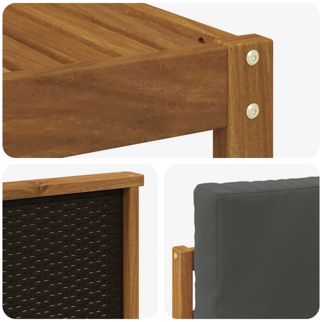 Set di divani da esterno 6 pz Naturale e Antracite 3384013