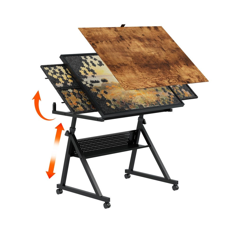 Puzzle 1500 Pezzi con Vassoio ¨C Xylo ¨C Nero, Piano in Metallo