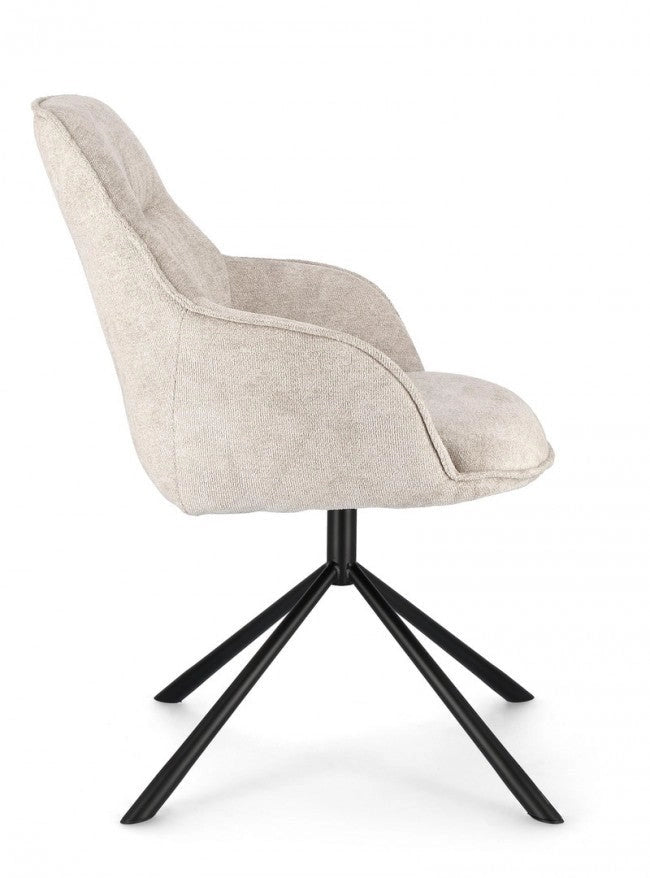 Set 2 Poltrone 56x65x86h cm Grant Avorio