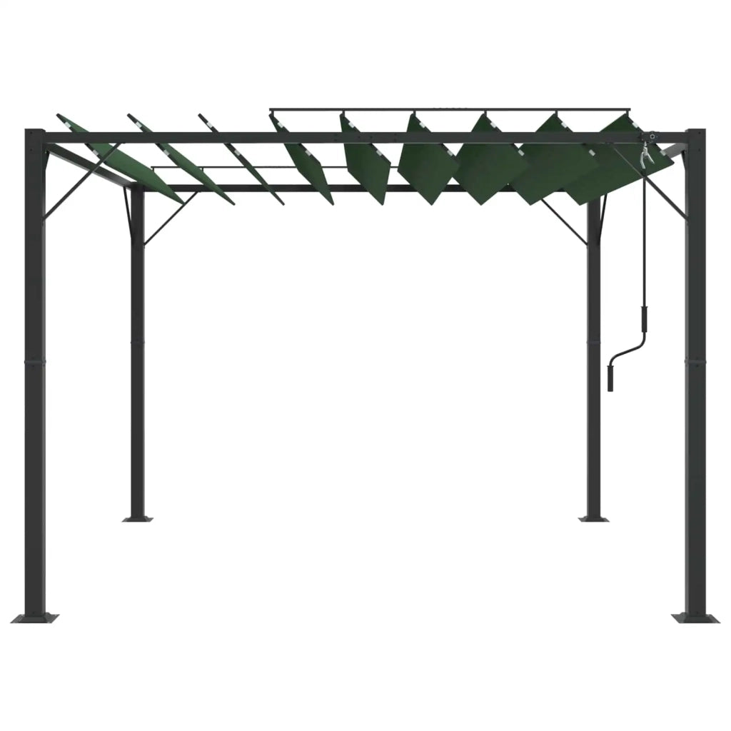 Gazebo con tetto ventilato Verde 3 x 3 x 2,14 m 42030524