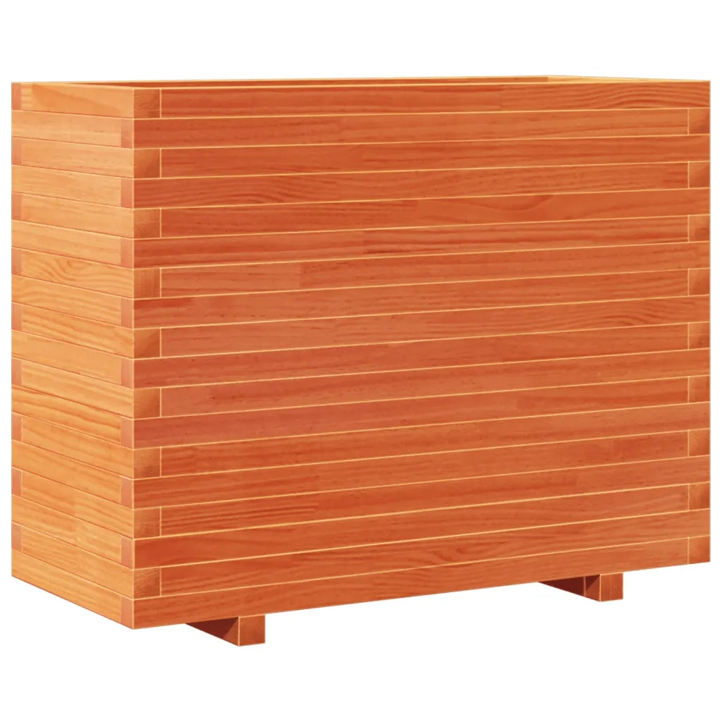 Fioriera Giardino Marrone Cera 90x40x72 cm Legno Massello Pino 3282636