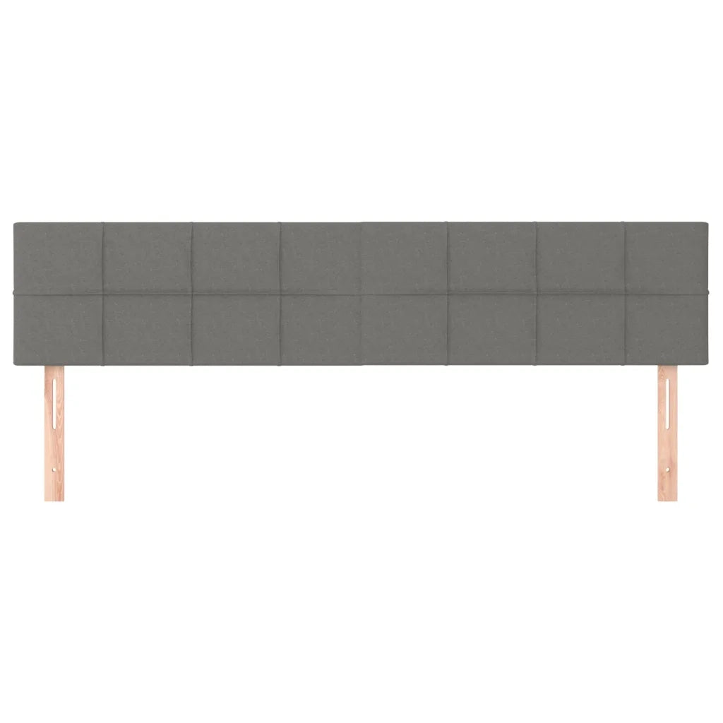 Testiera 2 pz Grigio Scuro 90x5x78/88 cm in Tessutocod mxl 71509