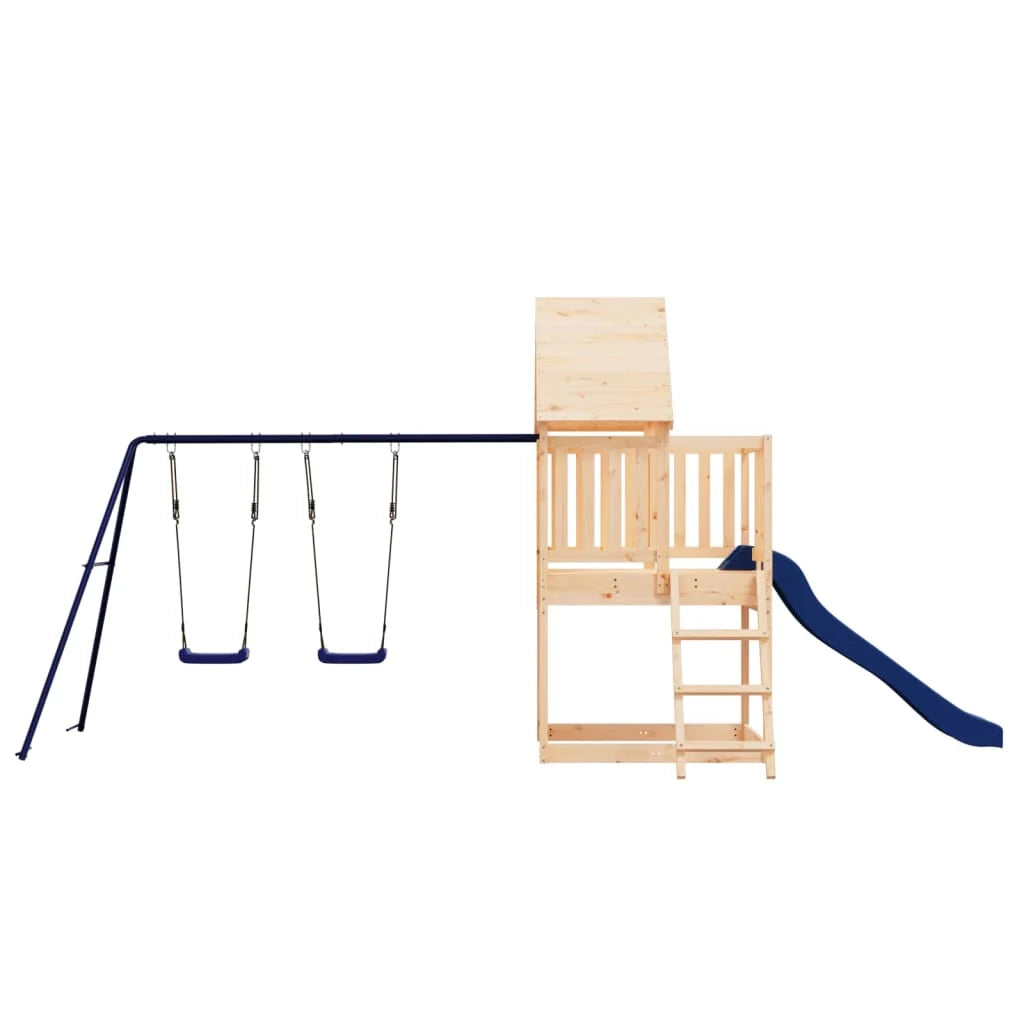 Area giochi all'aperto con altalene scivolo e robuste strutture per arrampicarsi  giochi da giardino 564 x 235 x 228 cm legno di pino massiccio 02_0004891