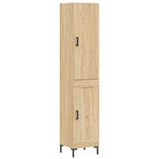 Credenza | Madia | Buffet da pranzo | Armadio da pranzo Rovere Sonoma 34,5x34x180 cm in Legno Multistrato