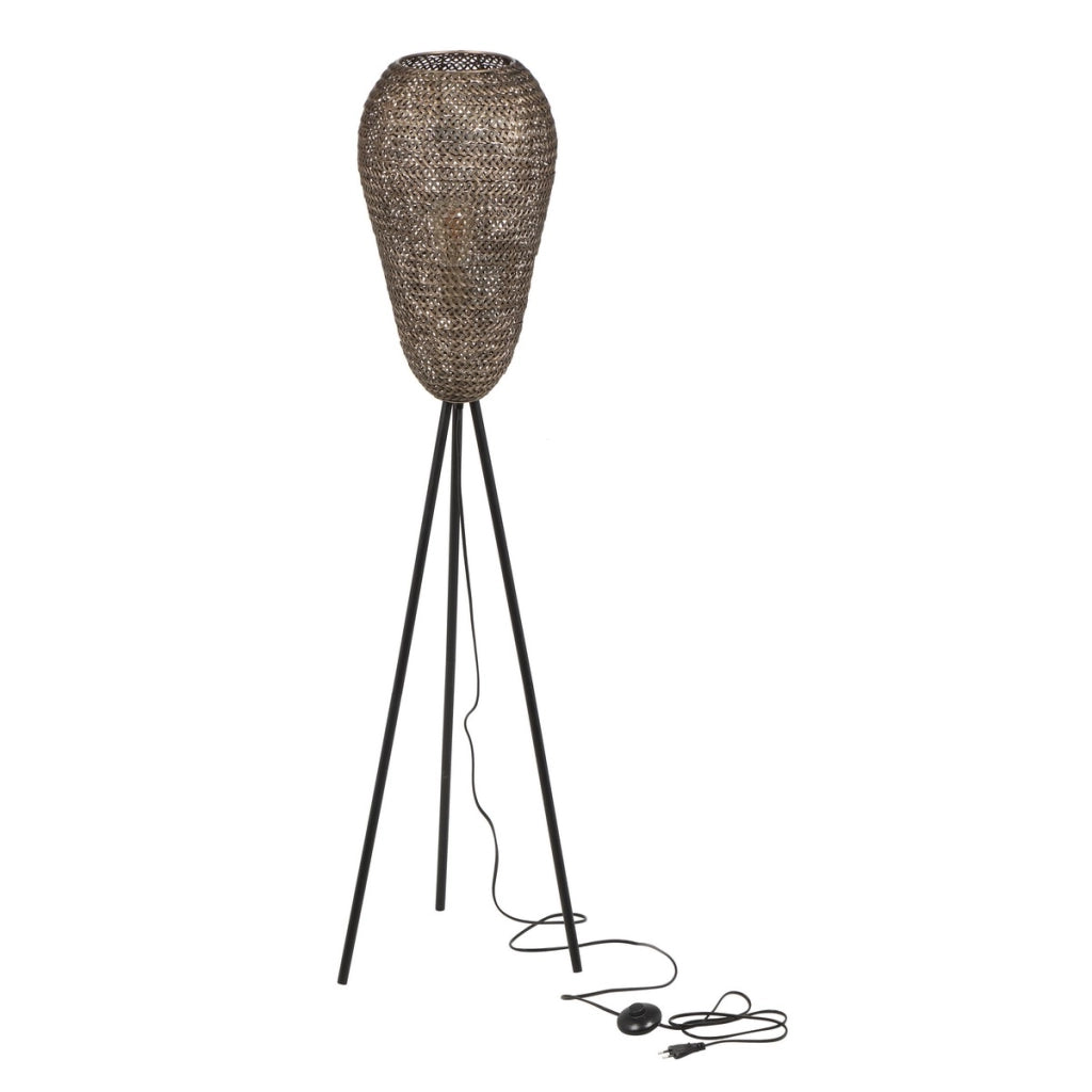 Lampada da terra treppiede rete E27 140cm ZIVA Trio