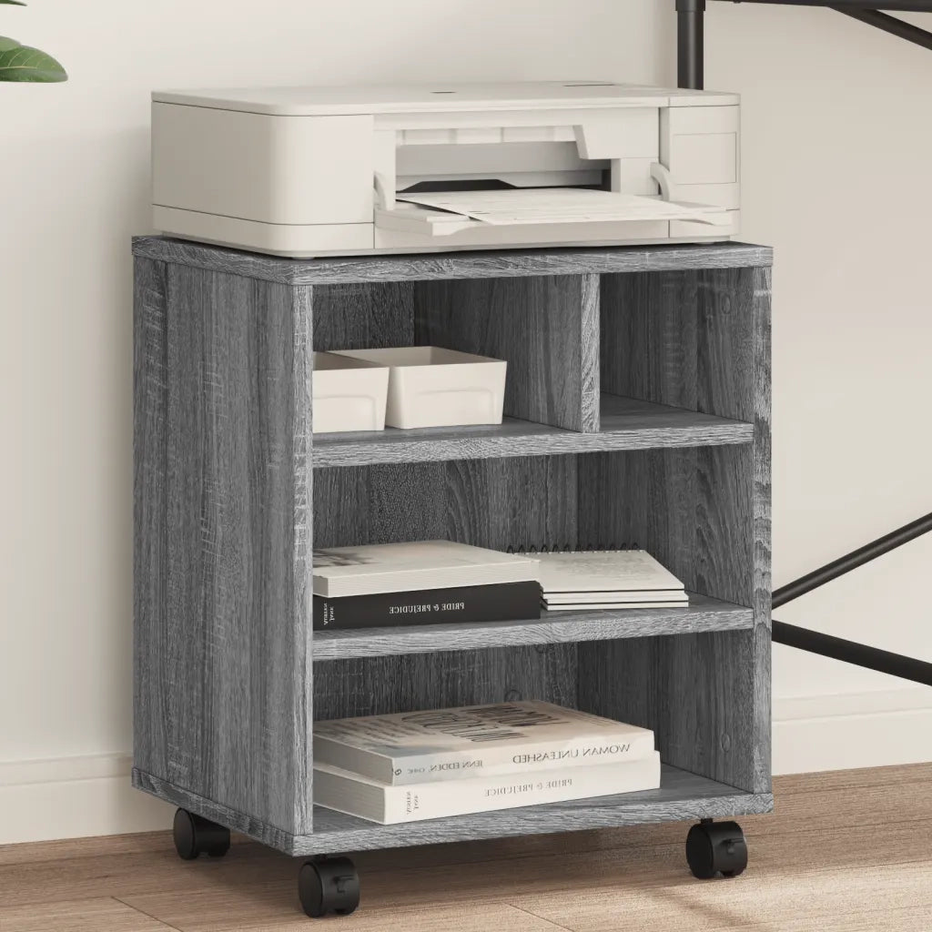 Supporto per Stampante con Ruote Grigio Sonoma 41x32x48 cm CFW6976077