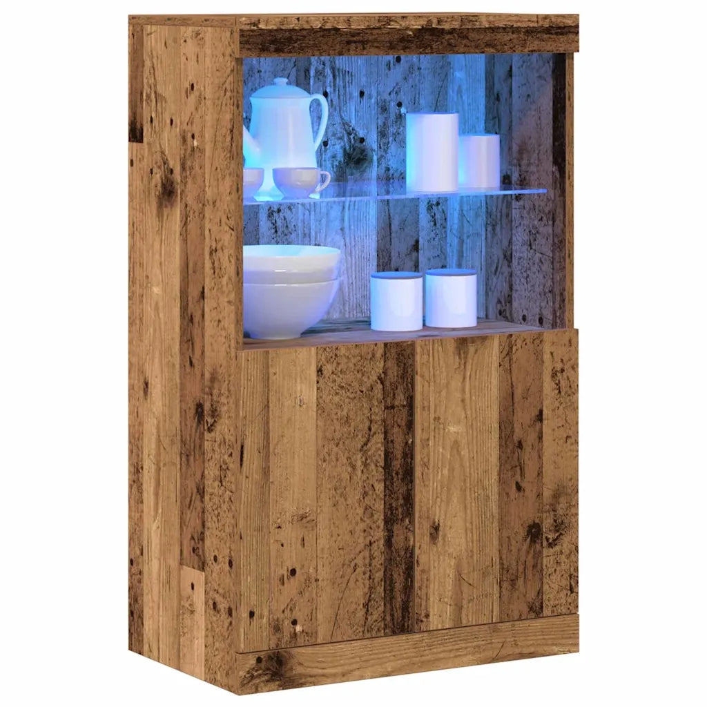 Credenza | Madia LED Marrone 60 x 37 x 100 cm Legno multistrato