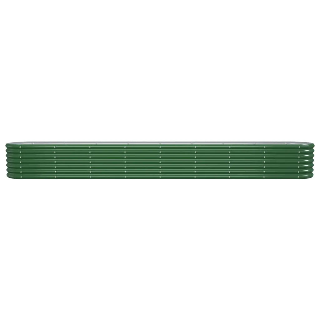 Letto Giardino Acciaio Zincato 332x40x36 cm Verde 318883