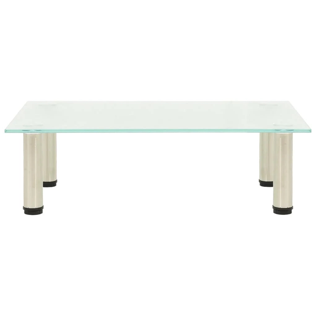 Mobile TV multimediale scaffale TV credenza mobile TV sala da pranzo soggiorno camera da letto satinato 60 x 35 x 17 cm vetro temperato trasparente 02_0027627