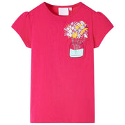 Maglietta da Bambina Fucsia 128cod mxl 132700