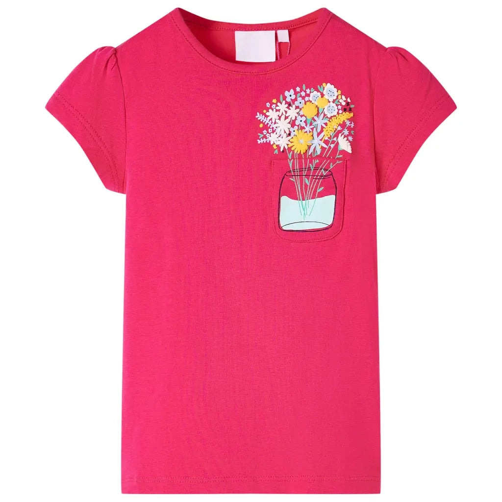 Maglietta da Bambina Fucsia 128cod mxl 132700