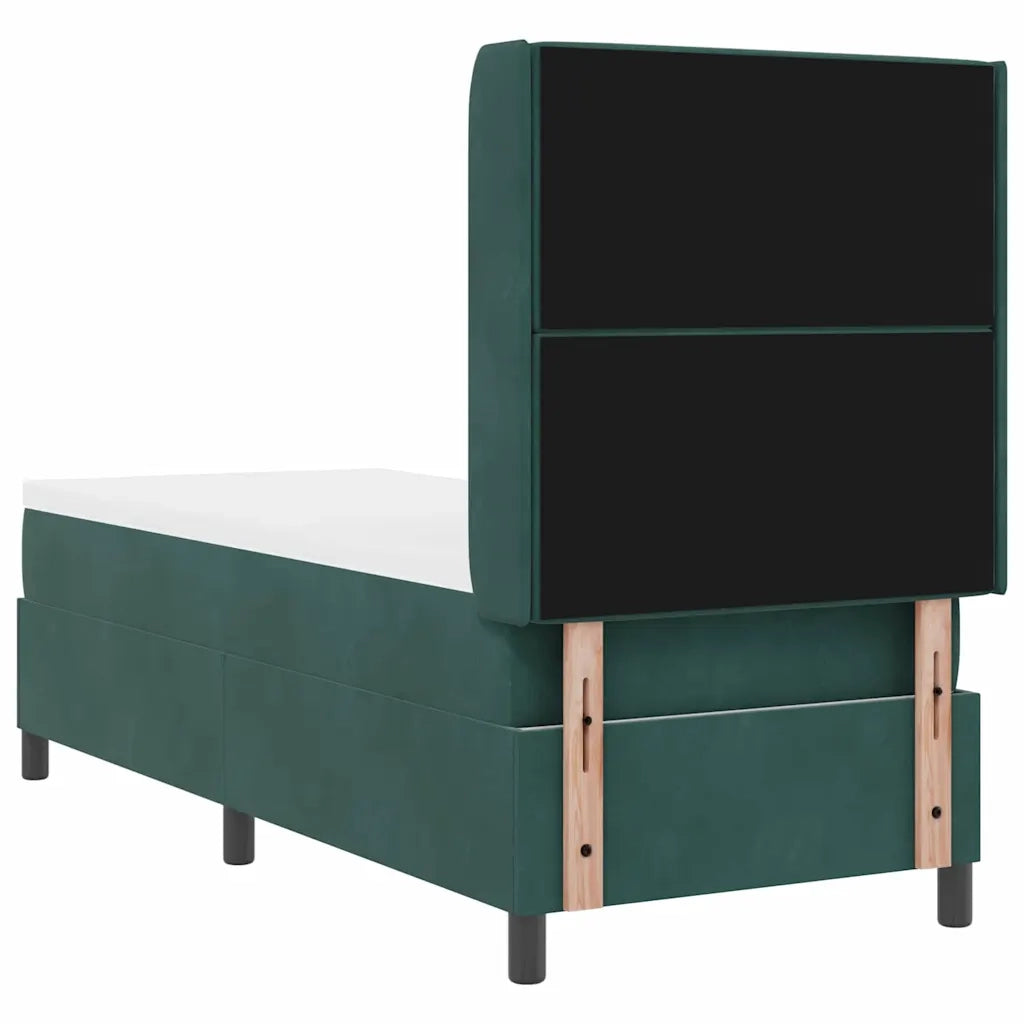 Letto con Box Springs LED e Materasso Verde Scuro 80 x 200 cm 3343787