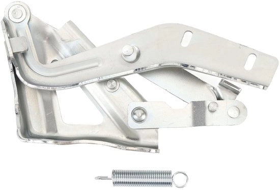 Charniere per coperchio motore in metallo alta durezza - sinistra - argento - OE 7912.E4 - compatibile con FIAT Fiorino III/Qubo - inclusa molla - charniere per coperchio motore