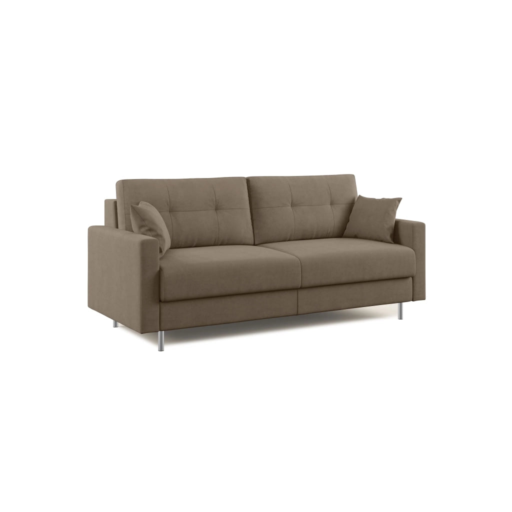 Megan Divano letto matrimoniale in microfibra smacchiabile T11 188 cm (mat. 140x197) marrone