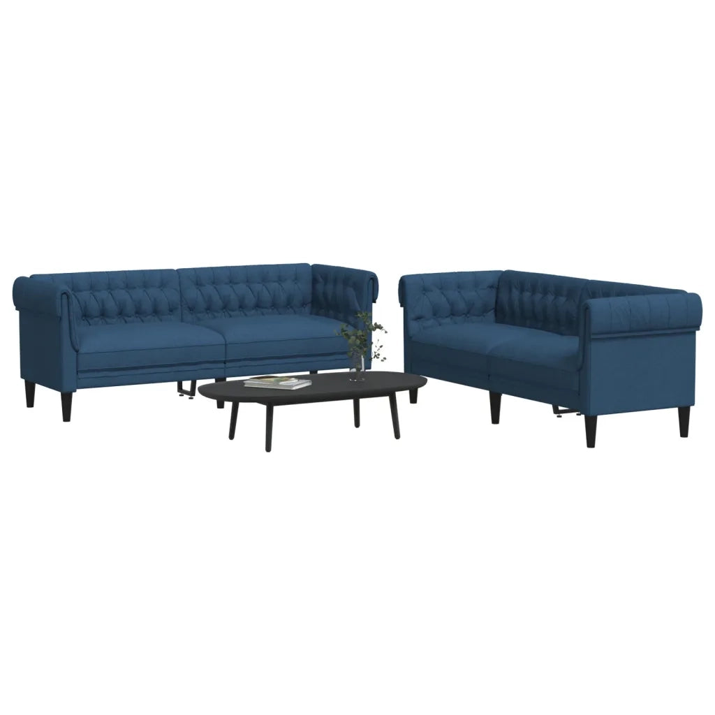 Set di Divani 2 pz Blu in Tessuto 3209206