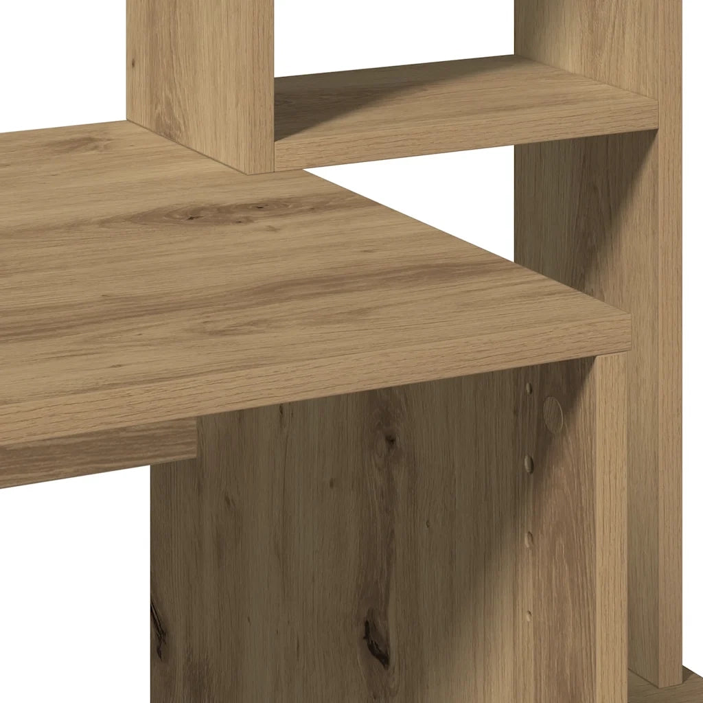 vidaXL Scrivania Mensole Rovere Artigianale 100x45x140 cm Truciolato