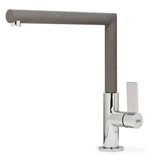 Elleci MMKARE73 ARES Miscelatore Lavello Monocomando con Bocca Girevole Cold Start colore Titanium 73
