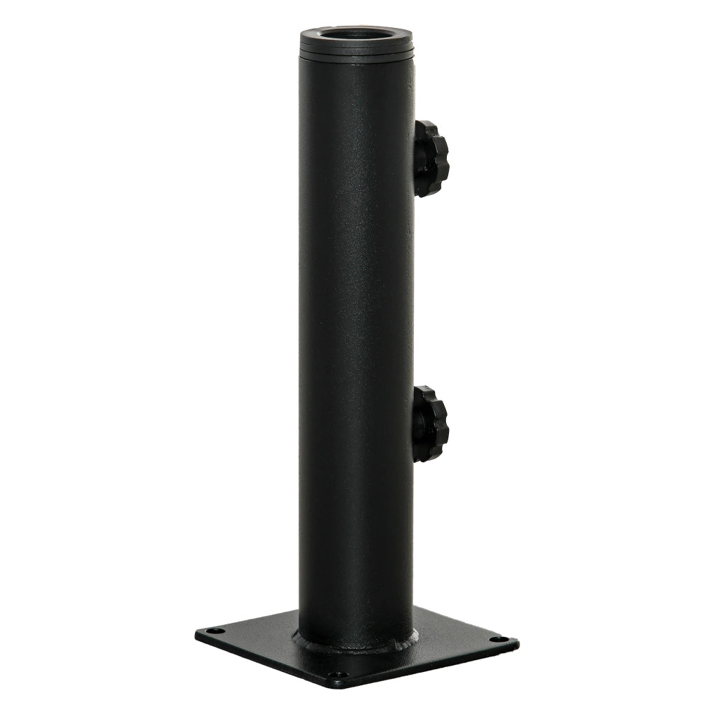 Base Supporto per Ombrellone da Terrazza 12x12x30 cm in Metallo Nero