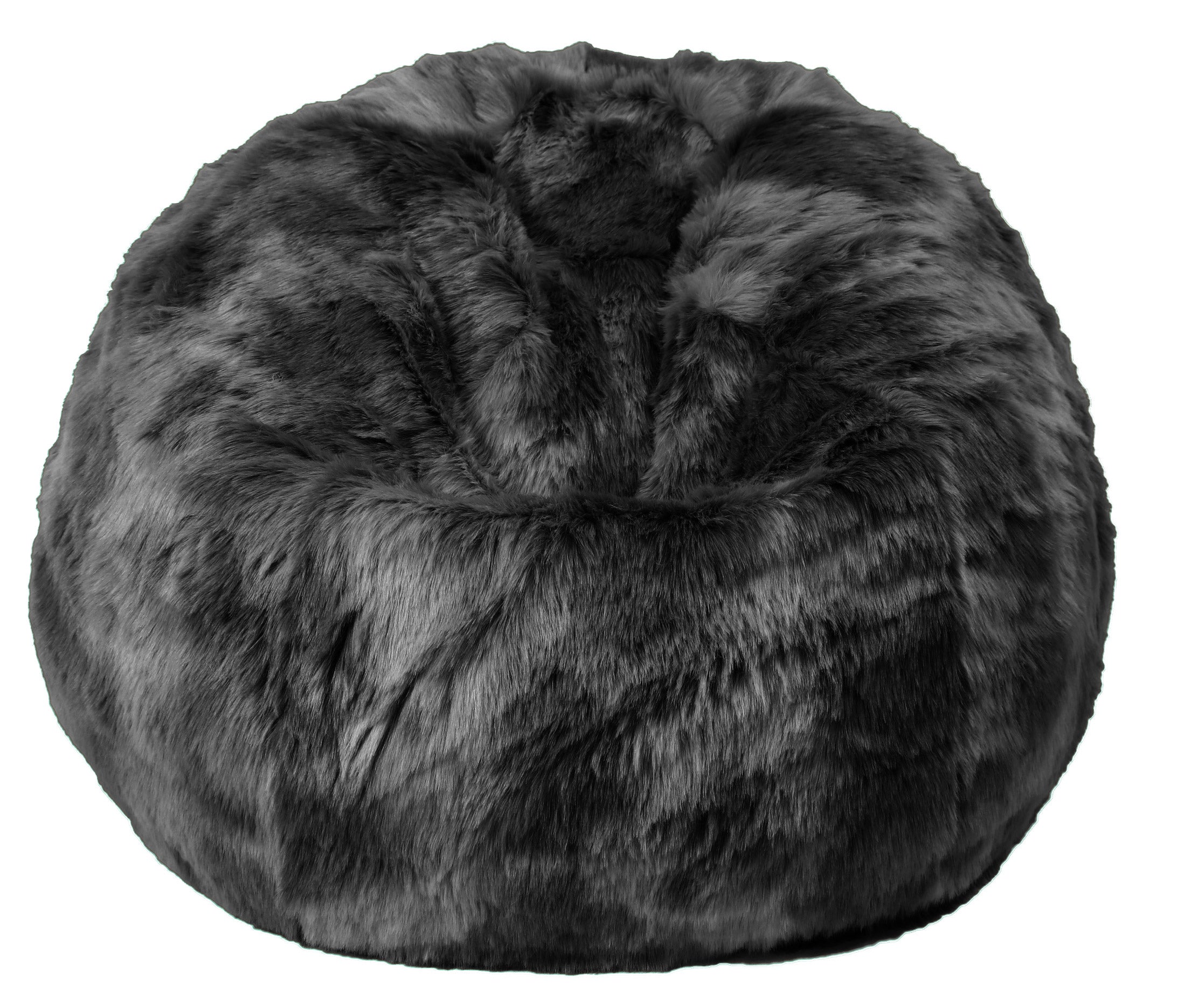 Maxy Pouf 80x80x70 cm in Pelliccia Sintetica Nuvola Grigio