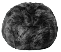 Maxy Pouf 80x80x70 cm in Pelliccia Sintetica Nuvola Grigio