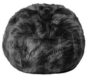 Maxy Pouf 80x80x70 cm in Pelliccia Sintetica Nuvola Grigio