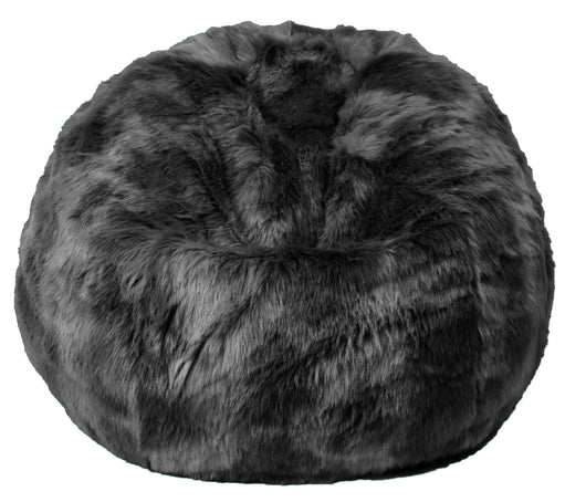 Maxy Pouf 80x80x70 cm in Pelliccia Sintetica Nuvola Grigio