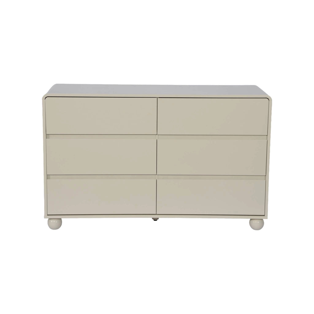 Cassettiera per bambini effetto legno laccato, 6 cassetti