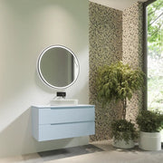 Mobile bagno sospeso 70 cm due cassetti color carta da zucchero con top  | Moor