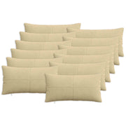 Federa 12 pcs ALMELO Grigio Verde 40 x 80 cm corduroy 914616