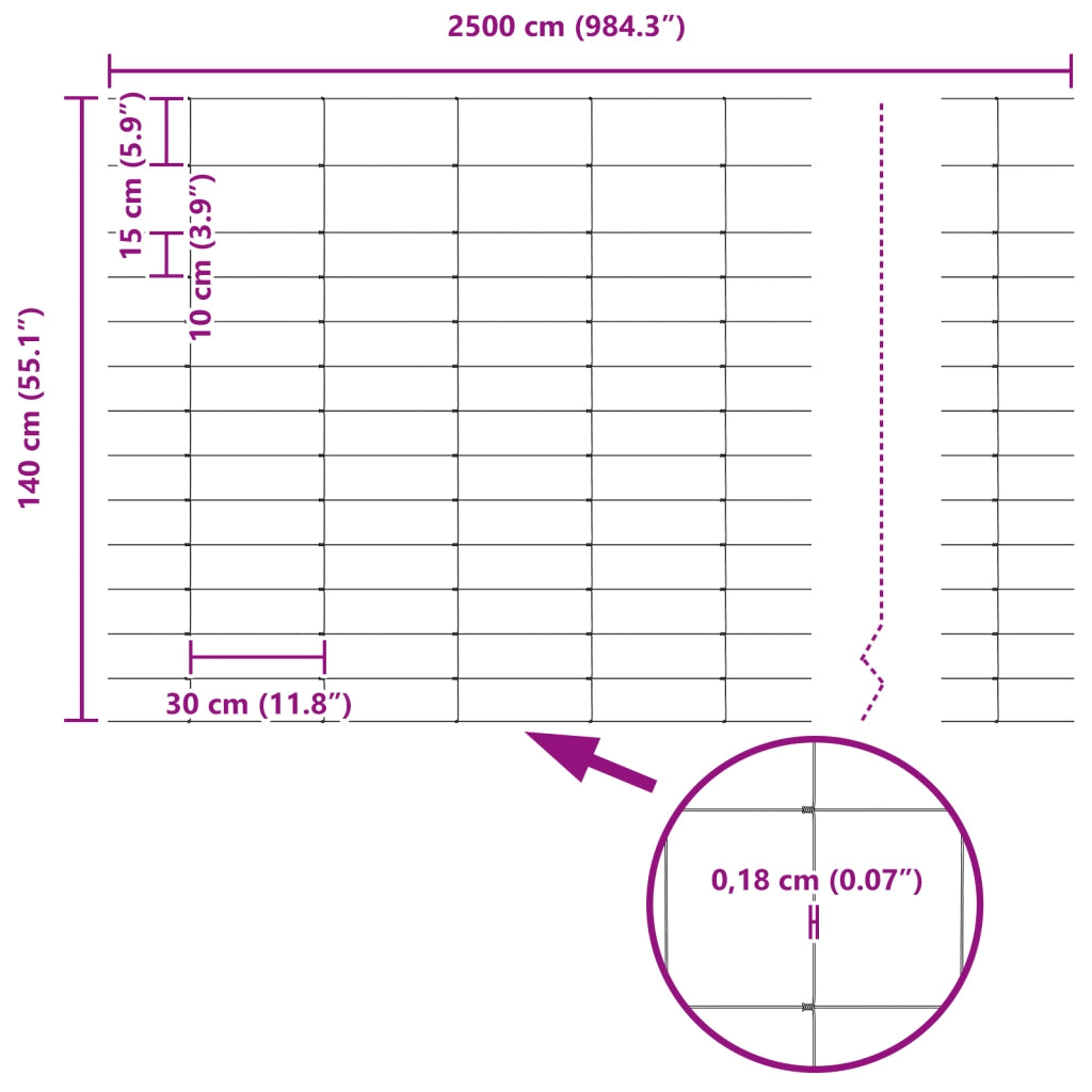Recinzione 1,4x25 m Acciaio Zincato