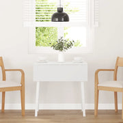 Tavolo da Pranzo Bianco in Legno Massello di Hevea 4102534