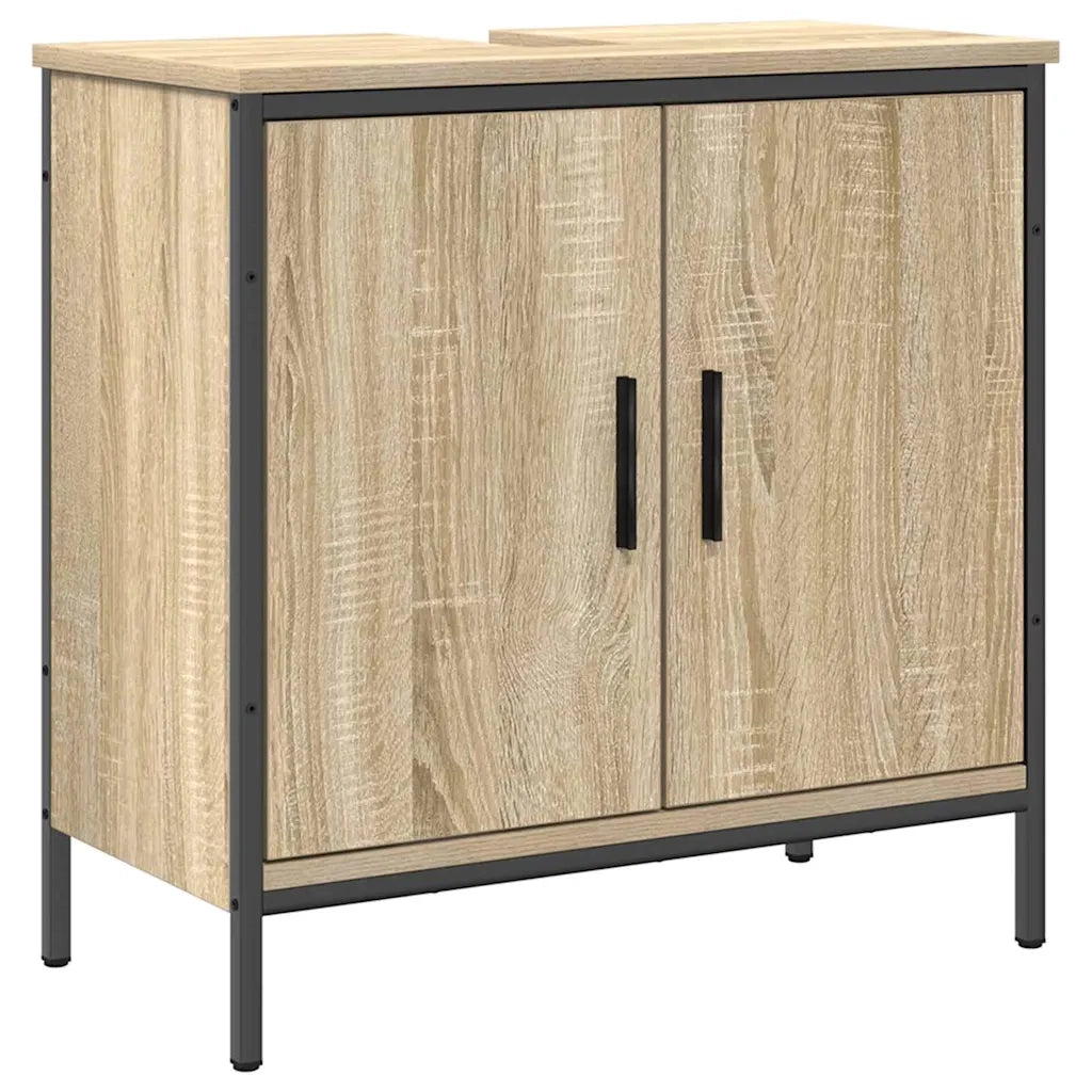 Set di mobili per il bagno 3 pcs Marrone Legno multistrato