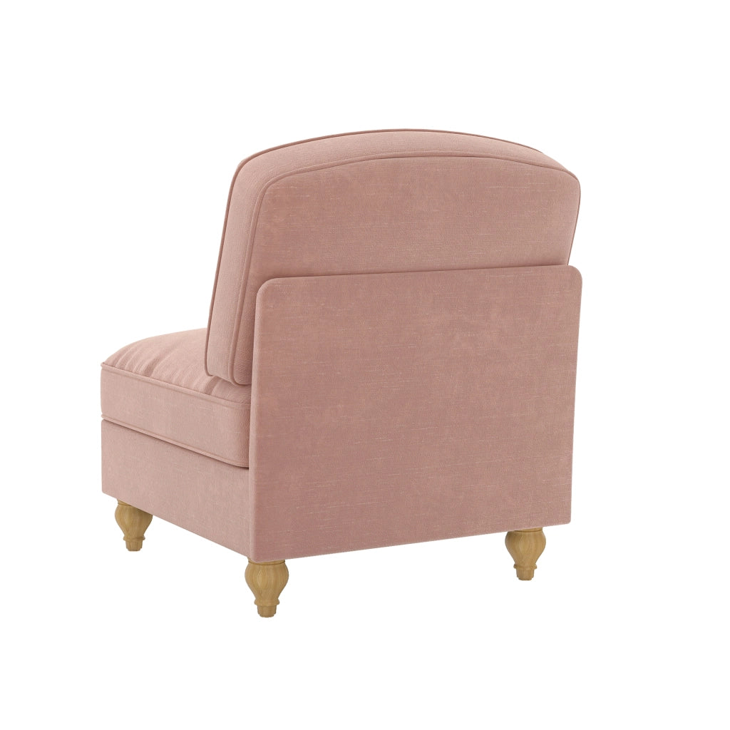 Divano cloud senza braccioli con rivestimento con balza rimovibile cuscino mobile in ciniglia rosa 79 × 75 × 23 cm