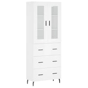 Buffet credenza cassettiera armadio mobile contenitore organizer cucina soggiorno salotto alto 69,5 x 34 x 180 cm legno ingegnerizzato bianco 02_0032571