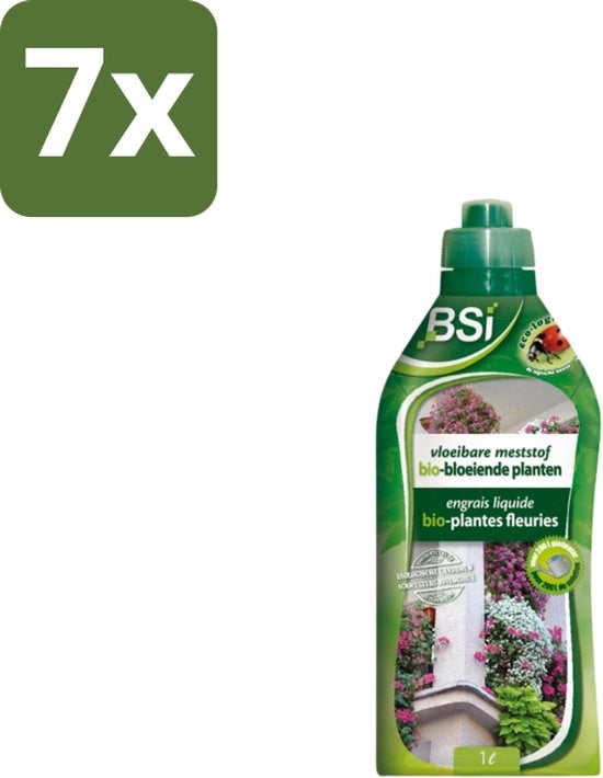 Bio Meststof per Piante in Bloeitooi - Rafforzamento della Fioritura e Crescita Salute - 1 L - Confezione in Lotti - 7 pezzi