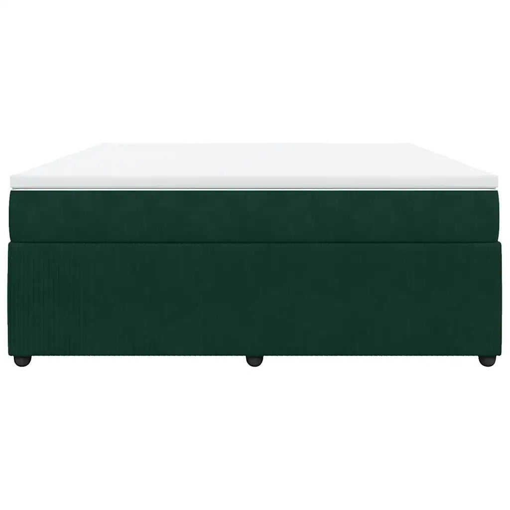 Giroletto a Molle con Materasso Verde Scuro 180x200 cm Velluto 3285659
