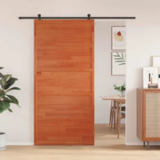Porta del fienile Marrone cerato Legno Massello di Pino 42047132