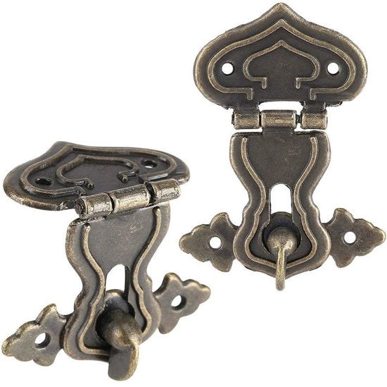 Scatola per gioielli in stile retro - Box in legno - Scatola di regalo vintage - Scatola per gioielli - Cassa degli strumenti - Materiale in acciaio inossidabile resistente all'usura