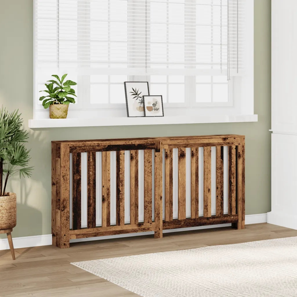 vidaXL Copertura Termosifone Legno Antico 175x20x82 cm in Multistrato