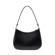 Borsa a tracolla da donna in vera pelle, colore nero.