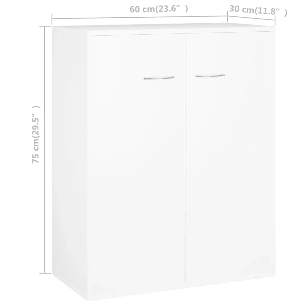 Buffet credenza cassettiera mobiletto mobile contenitore organizer per cucina soggiorno salotto 60 x 30 x 75 cm legno ingegnerizzato bianco 02_0030337