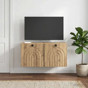Mobile Porta TV da Muro Rovere Artigianale 59,5 x 31 x 30 cm 898204