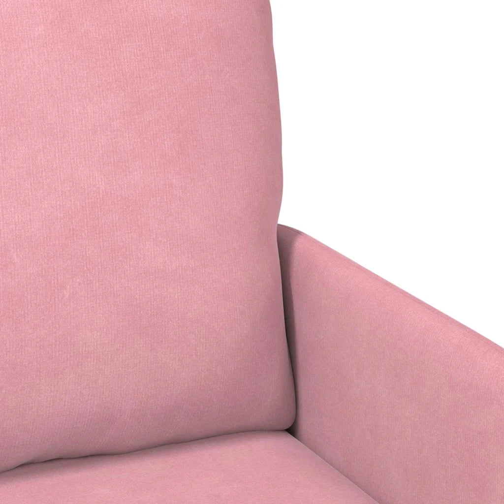 Divano | Divano da soggiorno | Sofa con cuscino 110cm Rosa Legno compensato