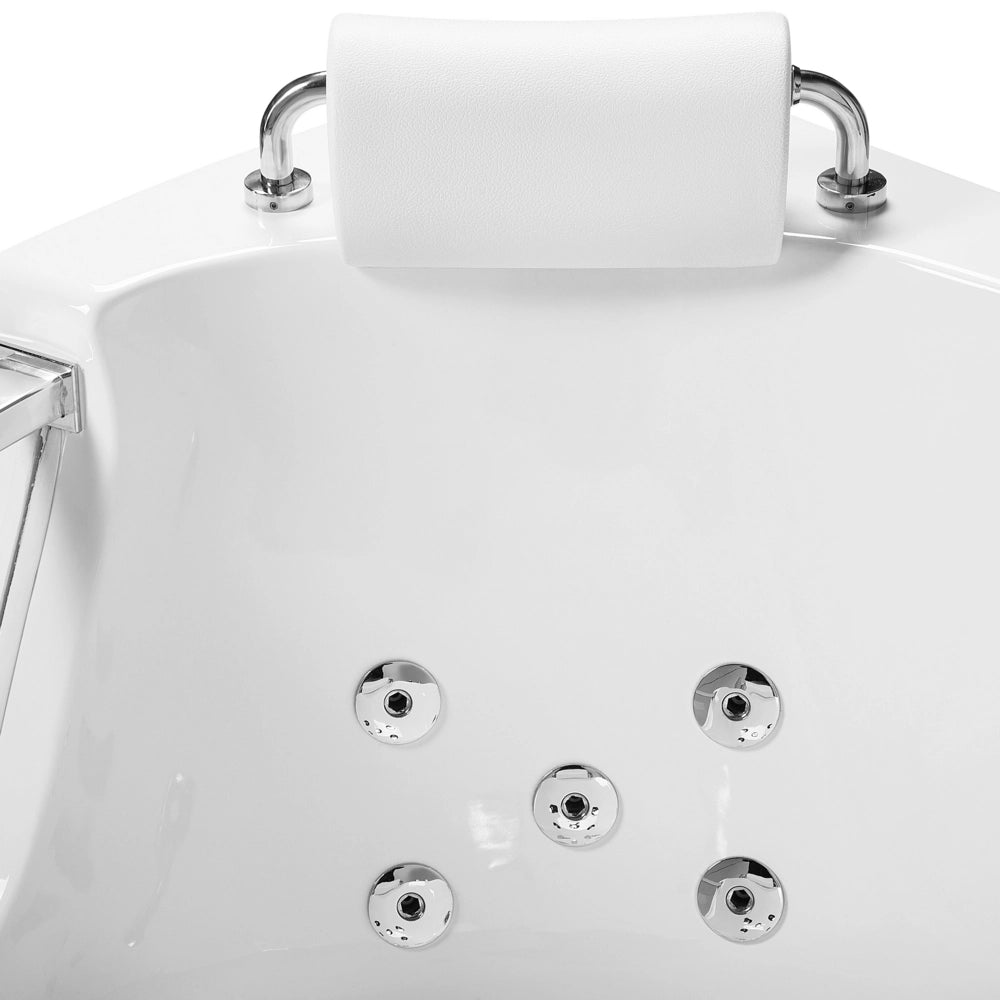 Vasca Idromassaggio Angolare Bianco Sanitario Acrilico con getti massaggianti LED 201 x 150 cm