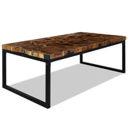 Tavolino da Salotto in Legno di Teak e Resina 110x60x40 cm 244551
