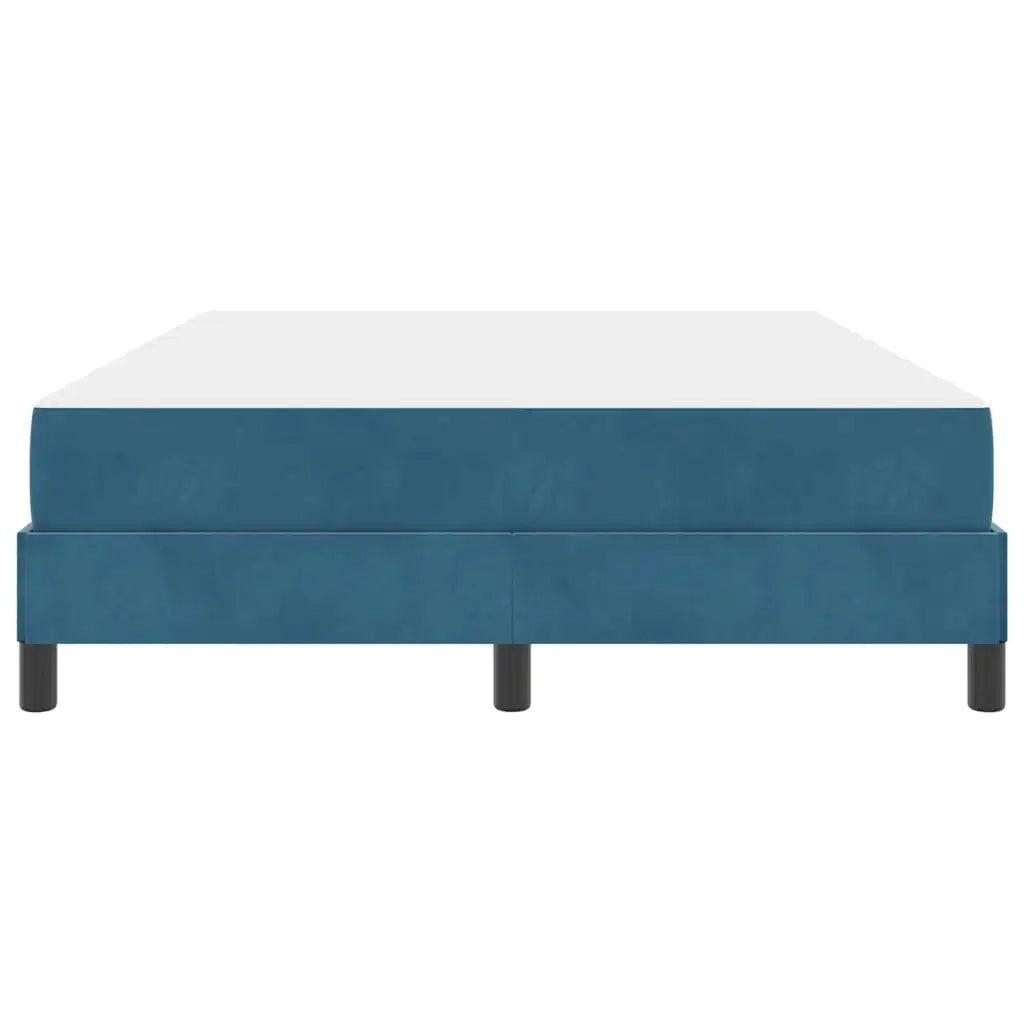 Letto a molle con materasso-Struttura Letto con Materasso Blu Scuro 140 x 200 cm Tessuto