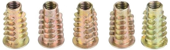 M6 Zinklegering a 6 Sfaccettata - Alta Durezza - 50 Stuks - Per Mobili in Legno - Alta Longevità